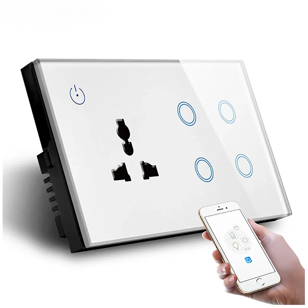 WiFi 4 Gang with Socket