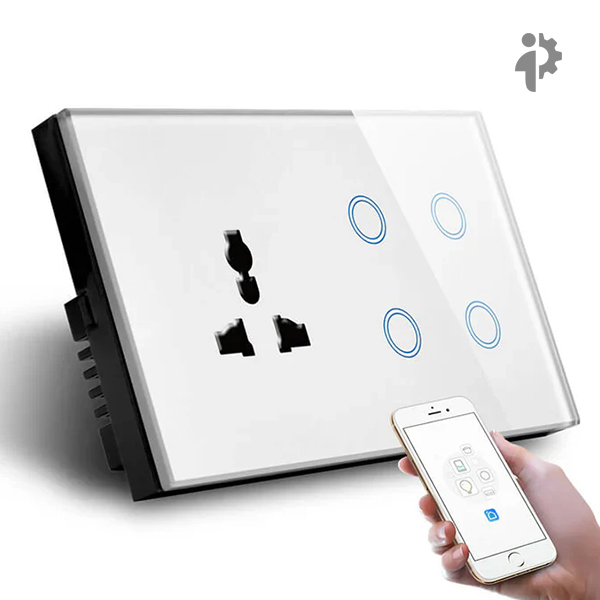 WiFi 4 Gang with Socket